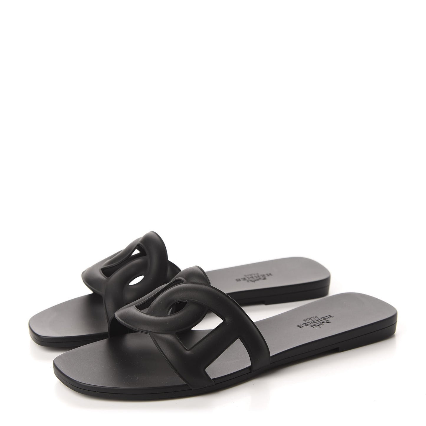 Rubber Aloha Sandals 37 Black
