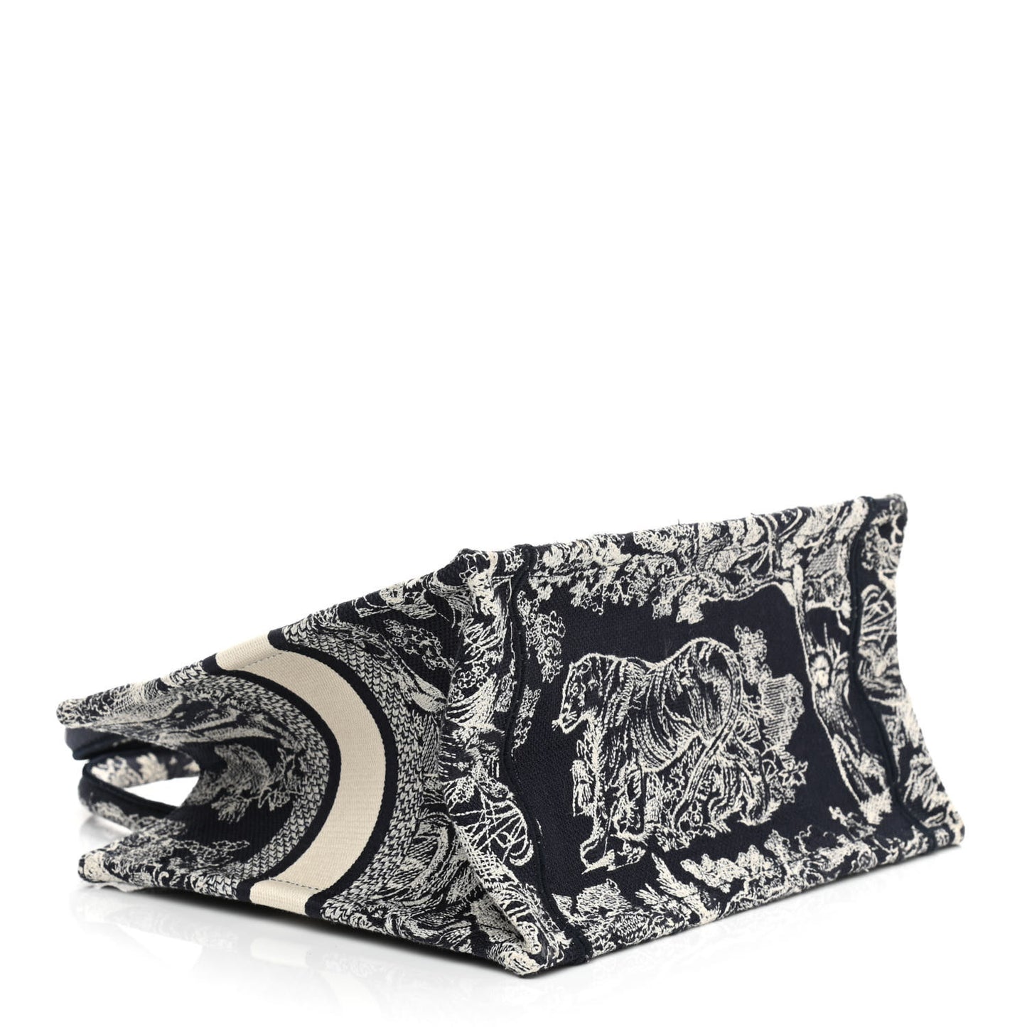 Canvas Embroidered Small Dioriviera Toile De Jouy Book Tote Blue