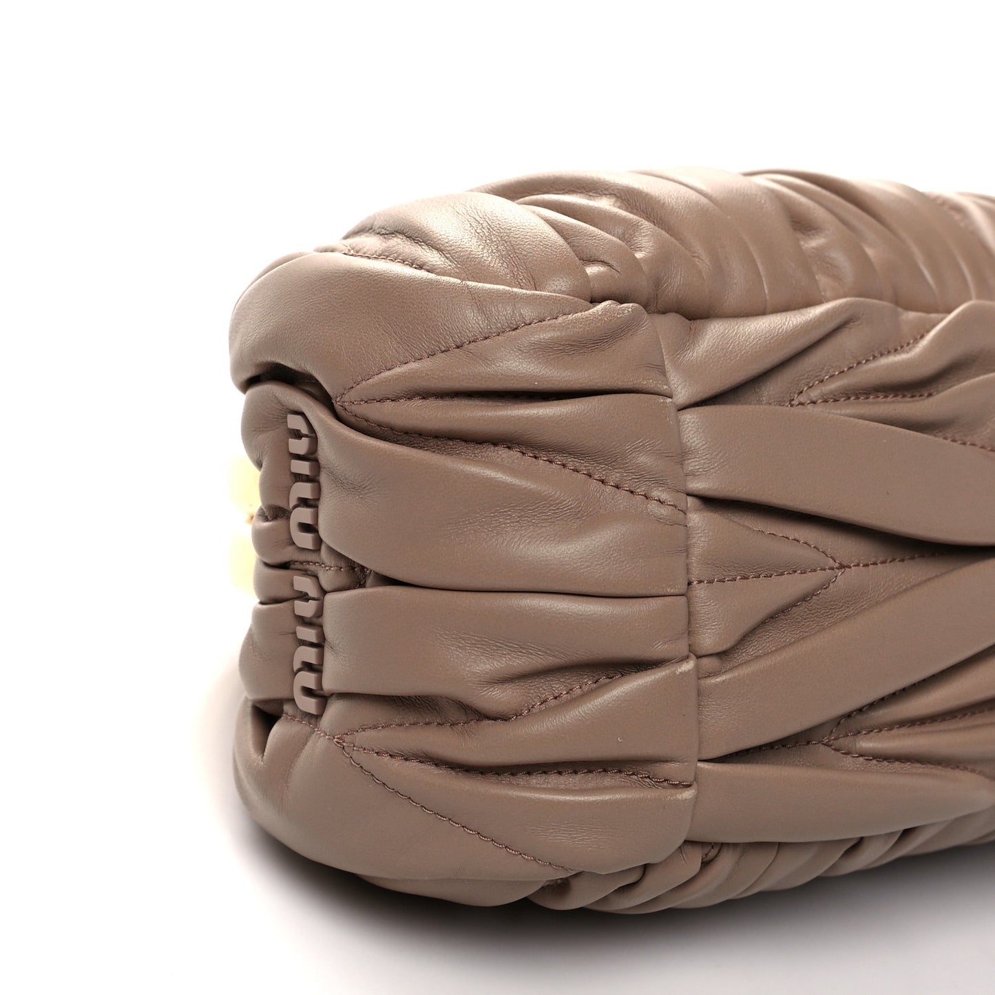 Nappa Matelasse Miu Belle Bag Cammeo