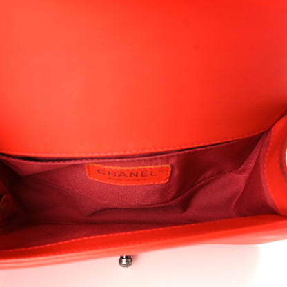 Chanel Calfskin Chevron Quilted Small Boy Flap Coral 5 of 9