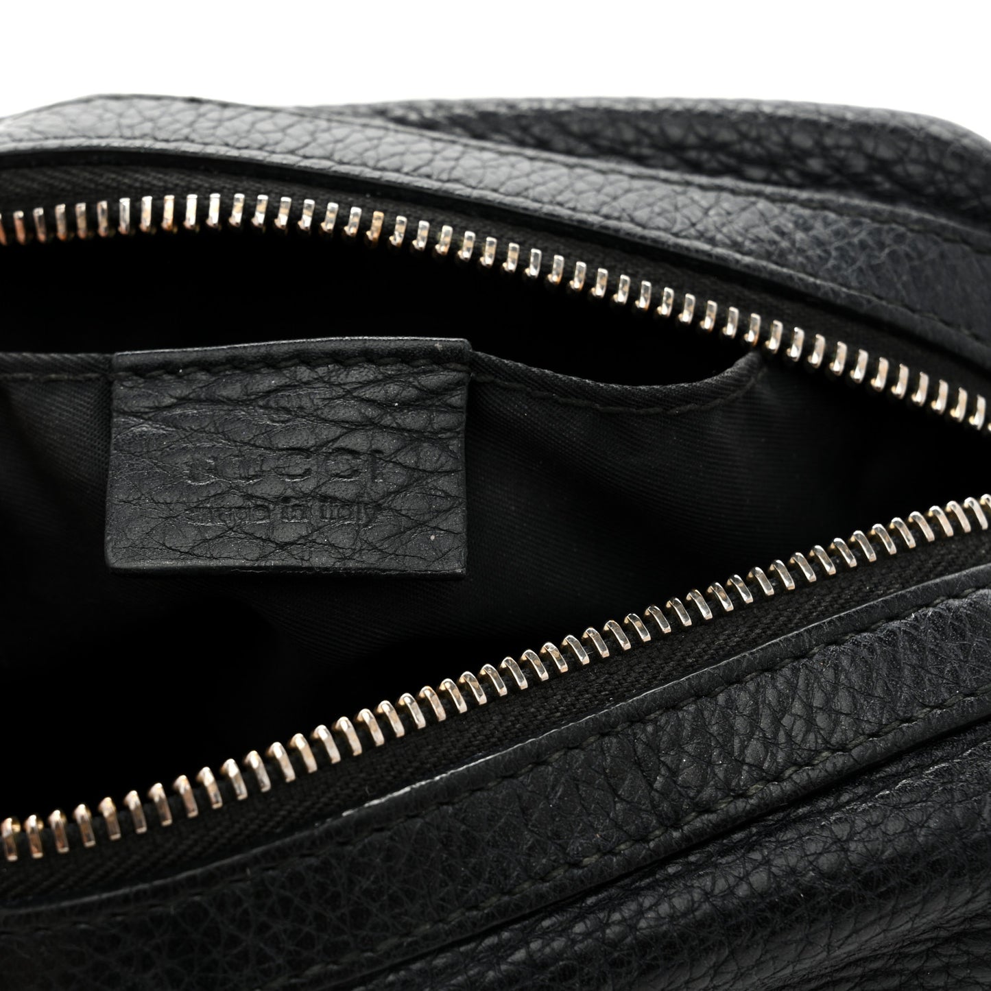 Pebbled Calfskin Medium Soho Cosmetic Case Black