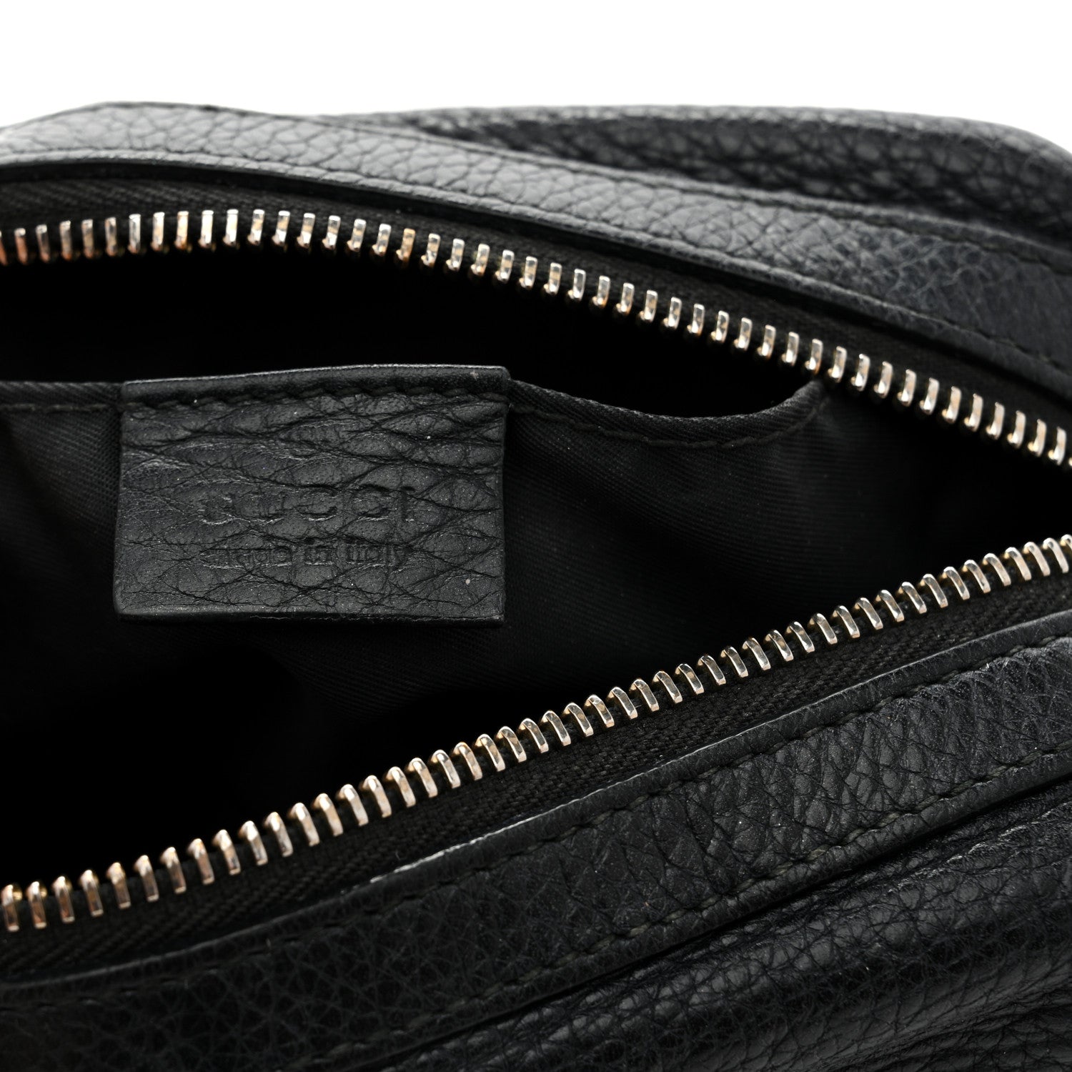 Gucci Pebbled Calfskin Medium Soho Cosmetic Case Black 6 of 7