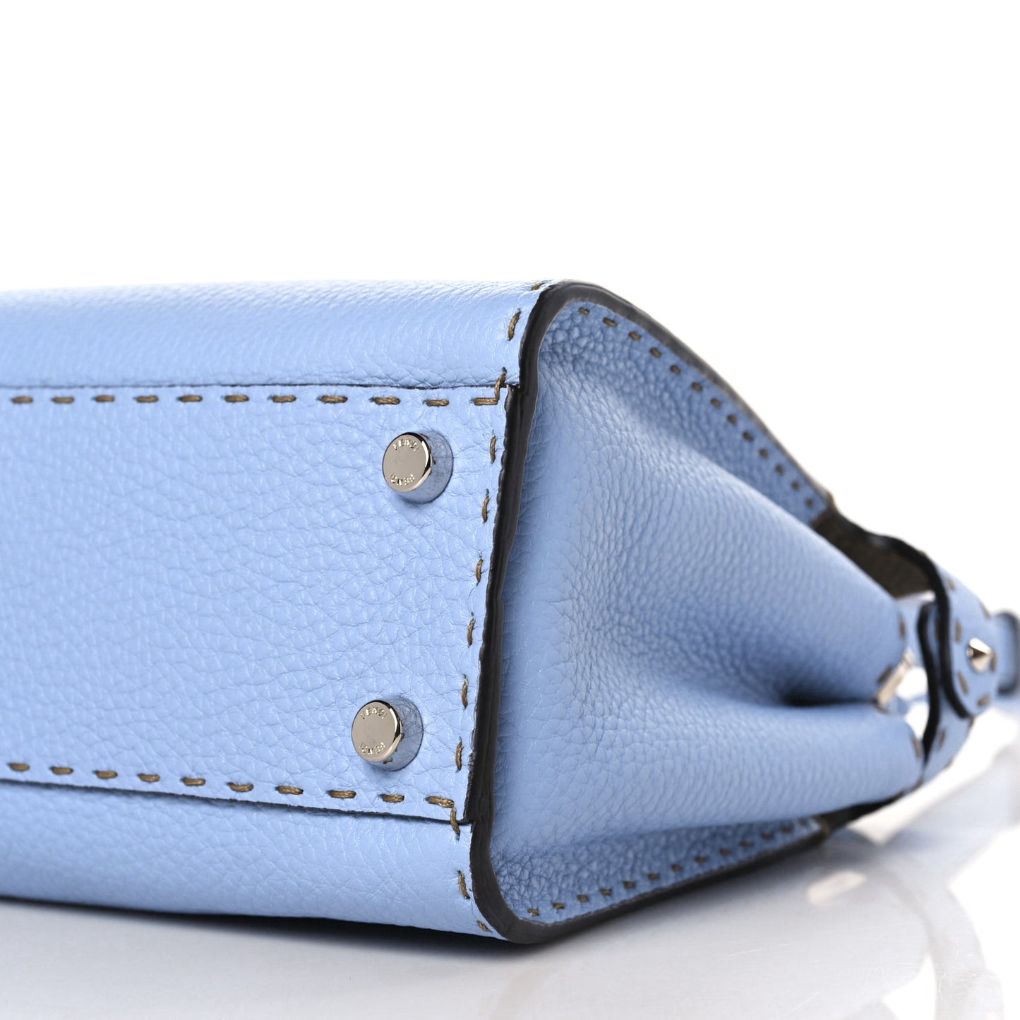 Cuoio Roma Selleria Chamois Bi-Color Medium Peekaboo Iconic Essentially Satchel Sky Blue Latte