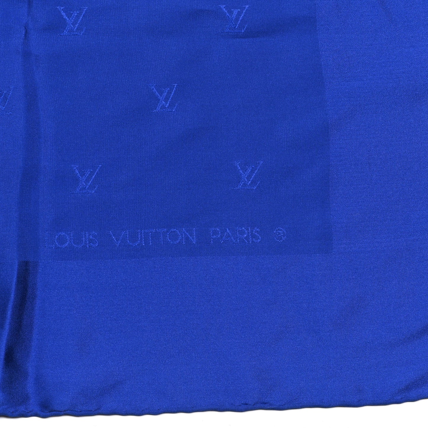 Silk Monogram Scarf Blue