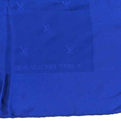 Louis Vuitton Silk Monogram Scarf Blue 2 of 5