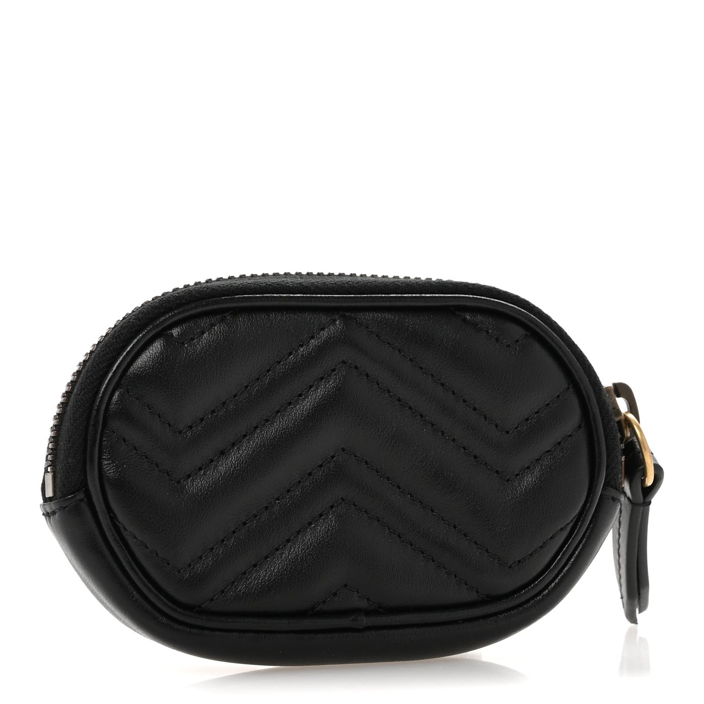 Calfskin Matelasse GG Marmont Oval Coin Purse Black