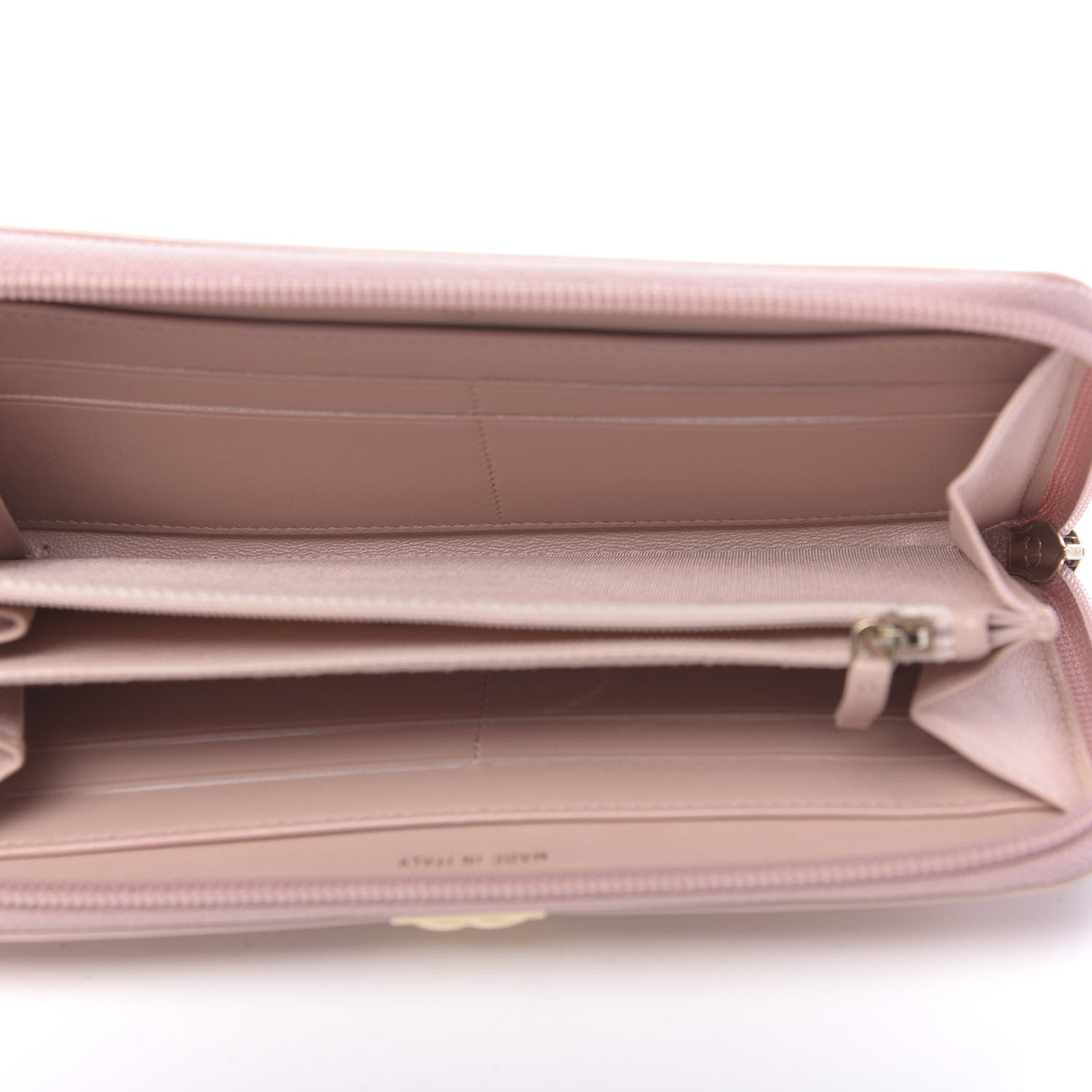 Chanel Patent Quilted Boy Long Zip Around Wallet Light Pink 5 of 12