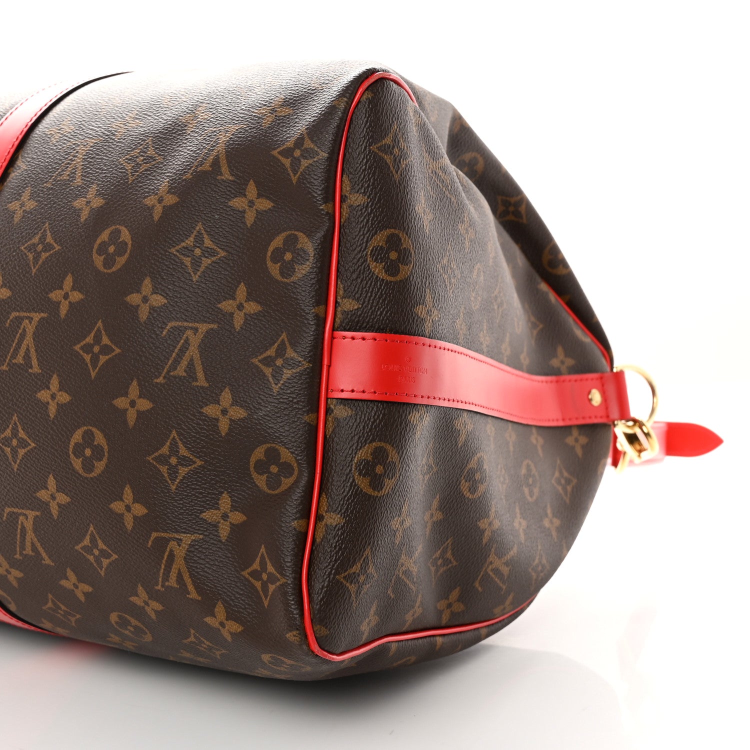 Louis Vuitton Calfskin Monogram Keepall Bandouliere 50 Coquelicot 8 of 20