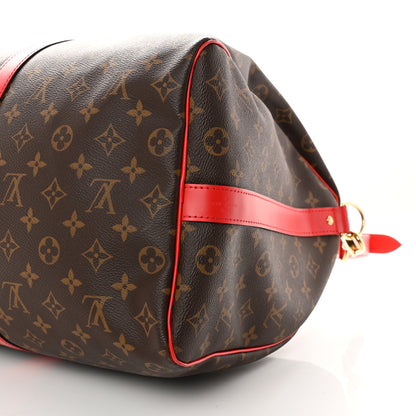 Louis Vuitton Calfskin Monogram Keepall Bandouliere 50 Coquelicot 8 of 20