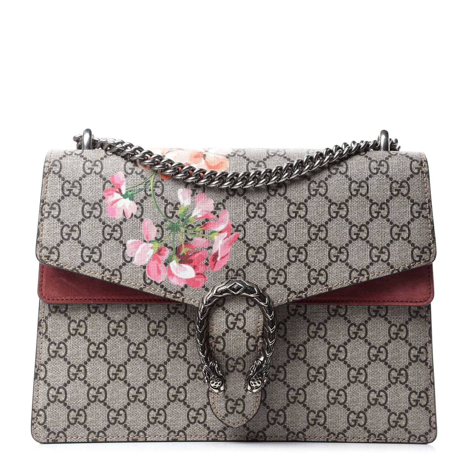 Gucci GG Supreme Monogram Blooms Medium Dionysus Shoulder Bag Beige Multicolor Dry Rose 1 of 10