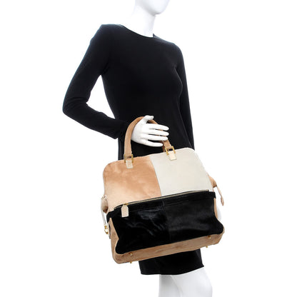 Fendi Calf Hair Patchwork Tote Multicolor 2 of 8