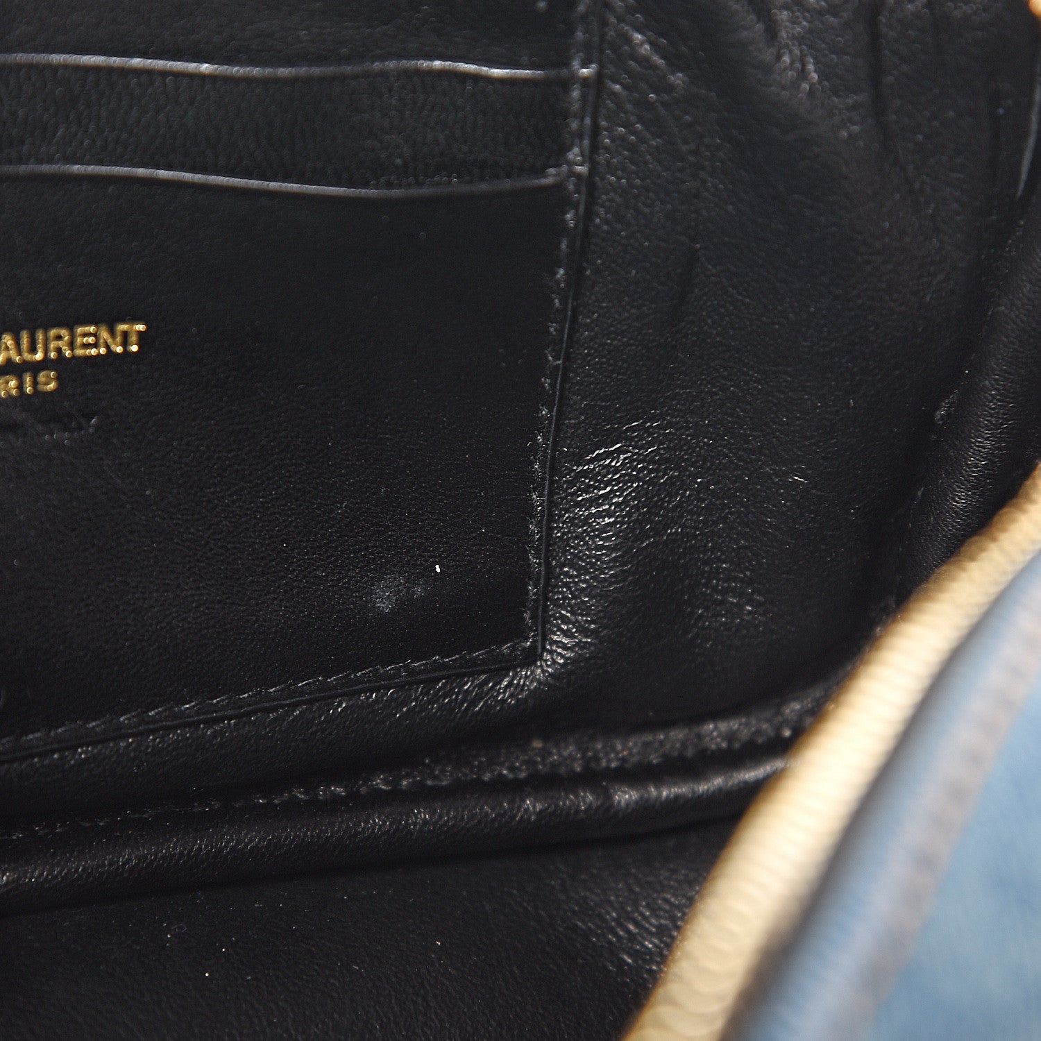 Saint Laurent Denim Matelasse Monogram Mini Lou Camera Bag California Blue 7 of 10