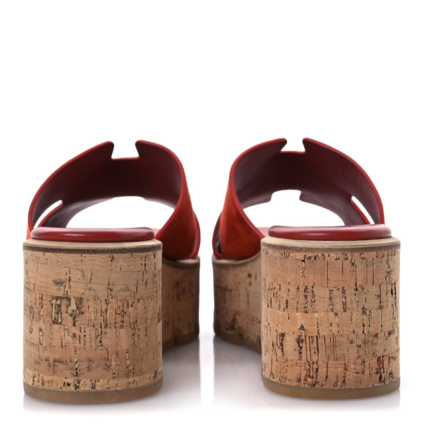 Suede Goatskin Cork Eze 30 Sandals 39 Orange Brulee