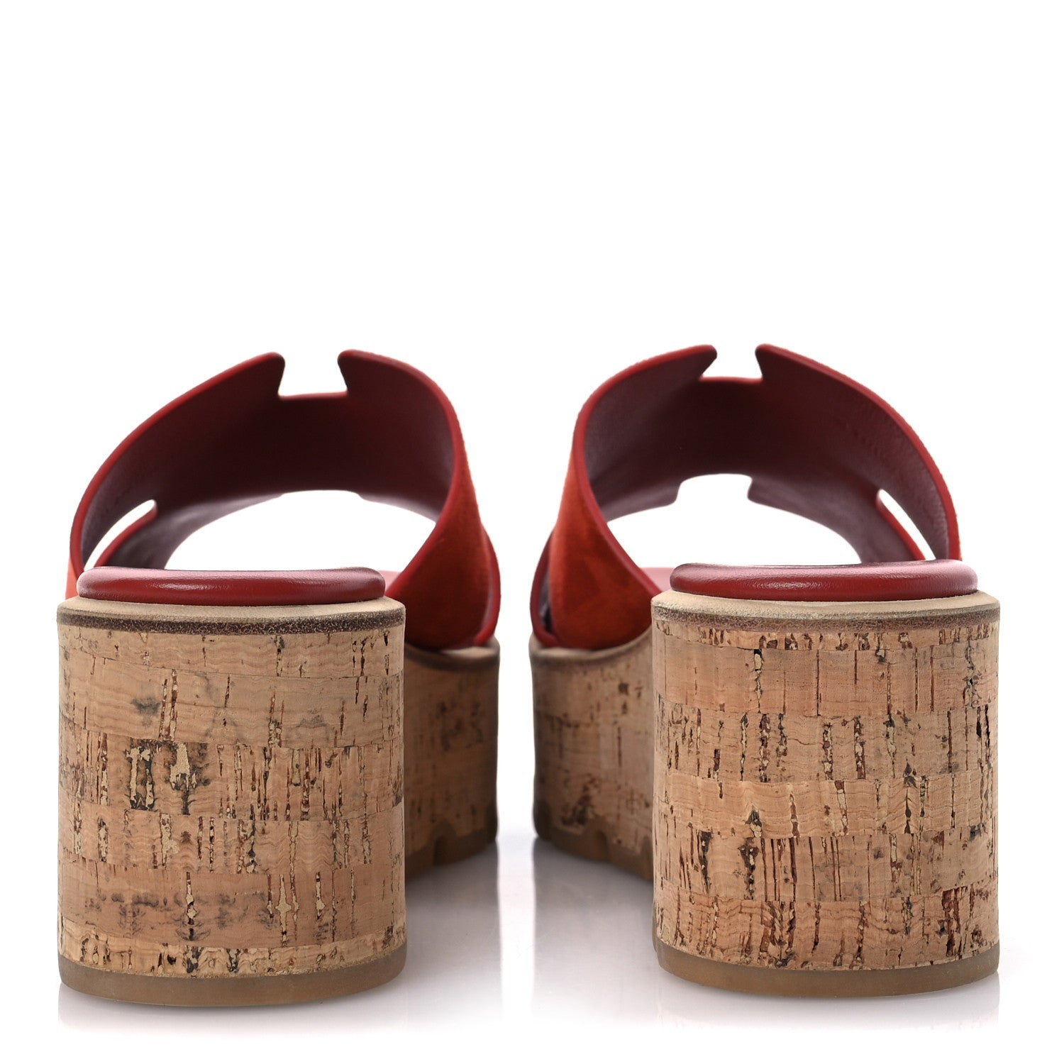 Hermes Suede Goatskin Cork Eze 30 Sandals 39 Orange Brulee 6 of 12