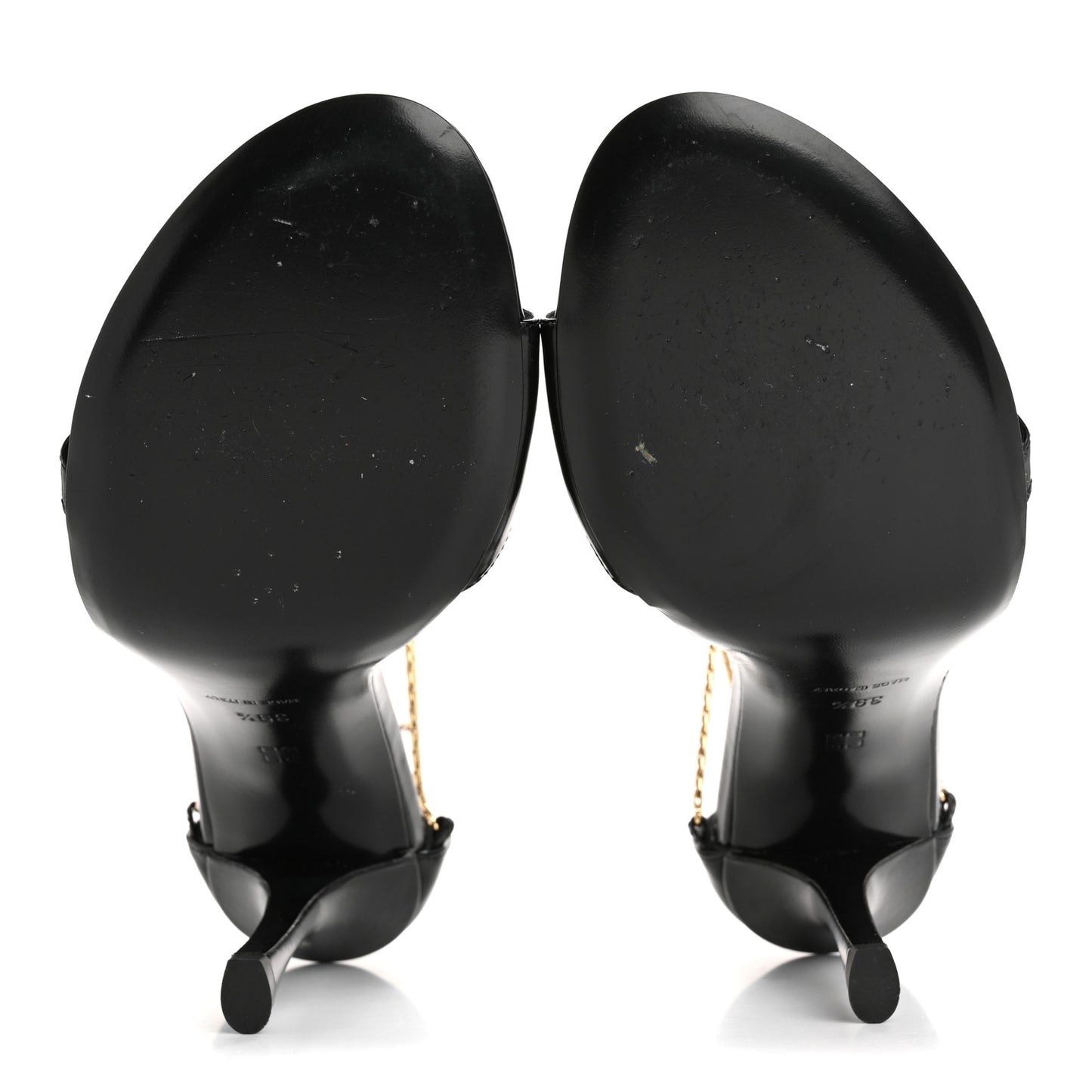 Lambskin 4G Liquid 90mm Heel Sandals 39.5 Black