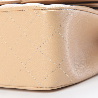 Chanel Caviar Quilted Jumbo Double Flap Beige Clair 11 of 11