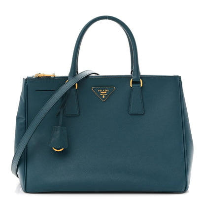 Prada Saffiano Medium Galleria Double Zip Tote Ottanio 1 of 12
