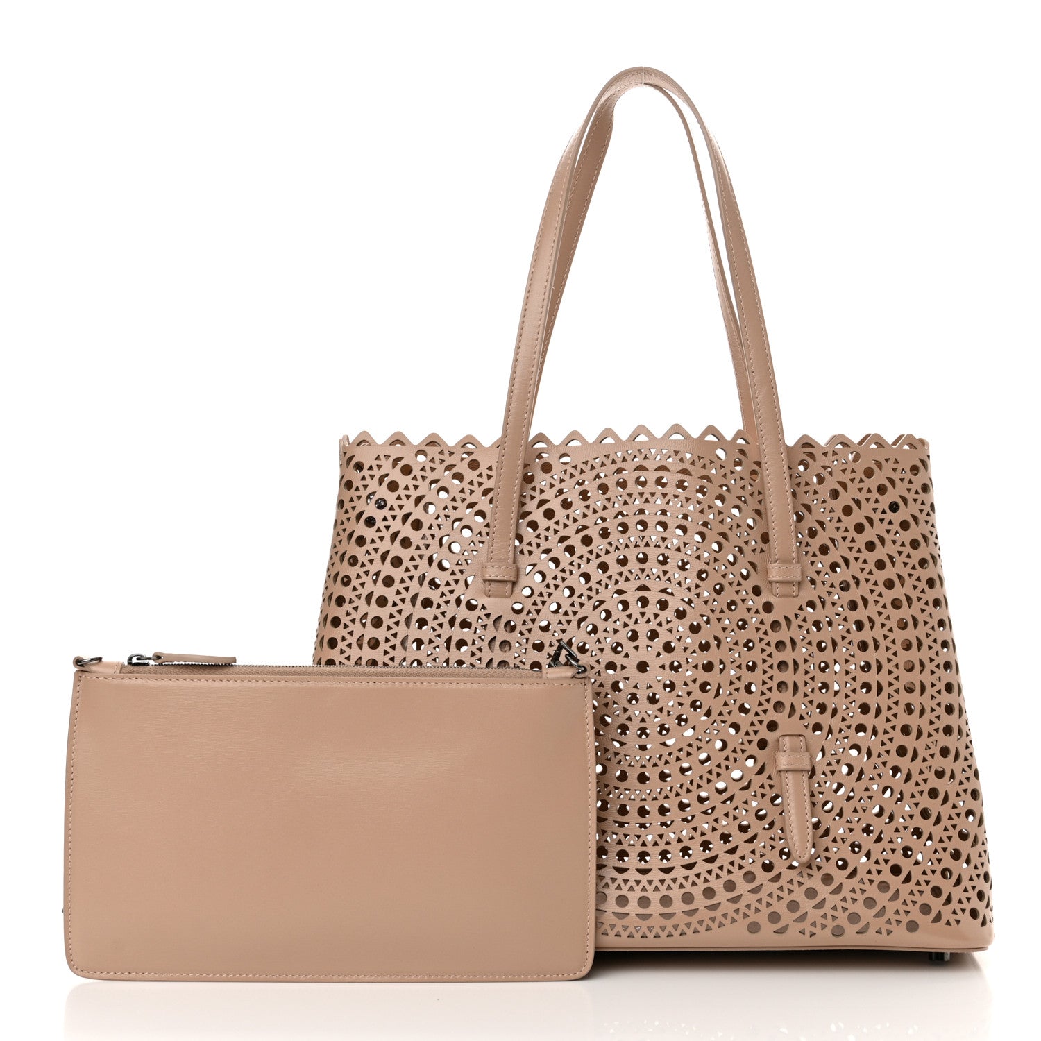 Alaia Calfskin Vienne Mina 32 Bag Sandy 3 of 12