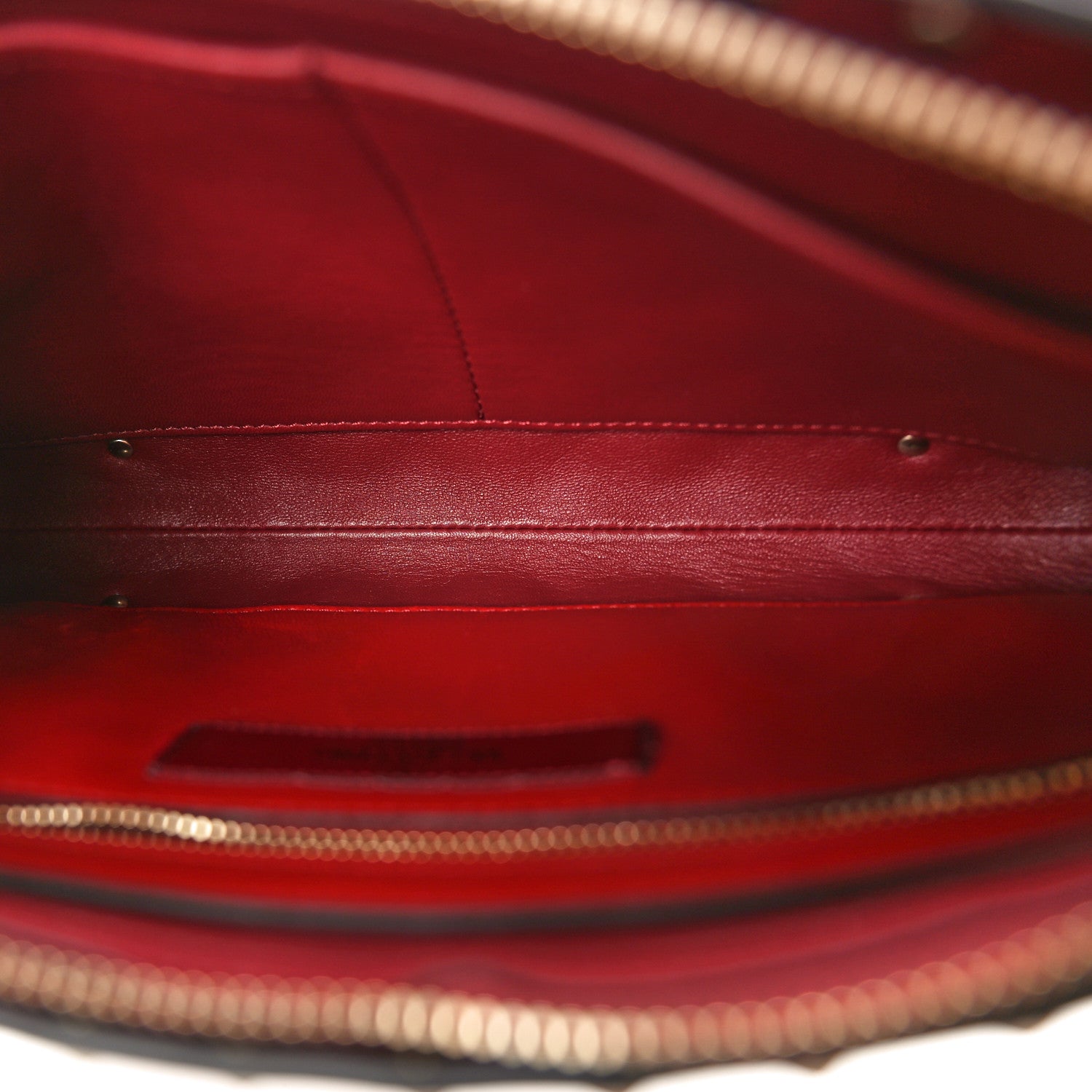 Valentino Garavani Nappa Rockstud Spike Side Slip Zip Clutch Rubino 5 of 6