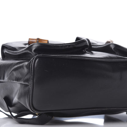Gucci Calfskin Bamboo Backpack Black 10 of 12
