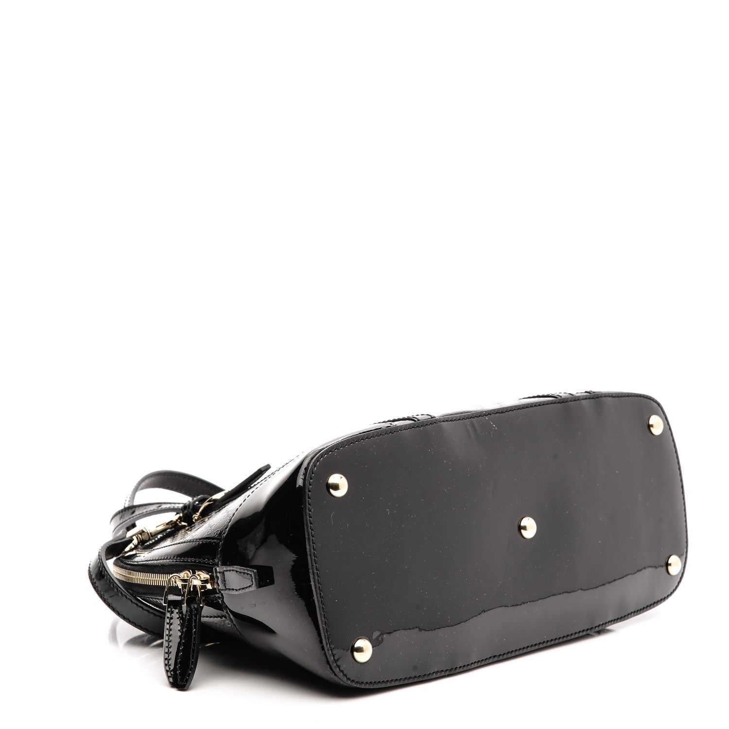 Gucci Patent Microguccissima Small Nice Top Handle Dome Bag Black 4 of 10