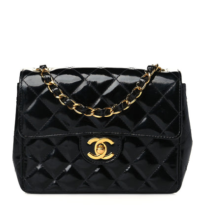 Chanel Patent Calfskin Quilted Mini Square Flap Black 1 of 8