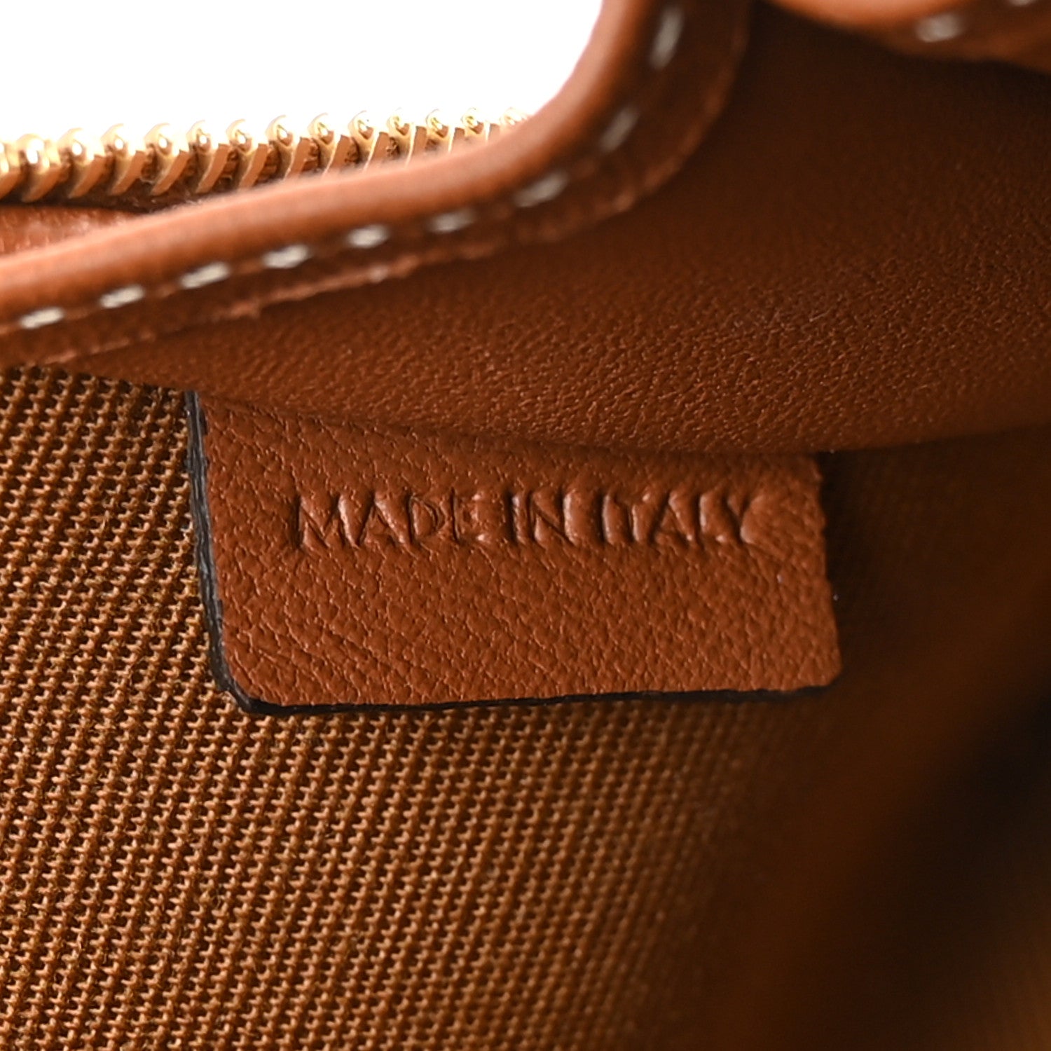 Celine Triomphe Canvas Lambskin Clutch On Chain Tan 7 of 12