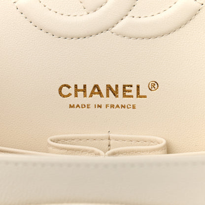 Chanel Caviar Quilted Medium Double Flap White 6 of 11