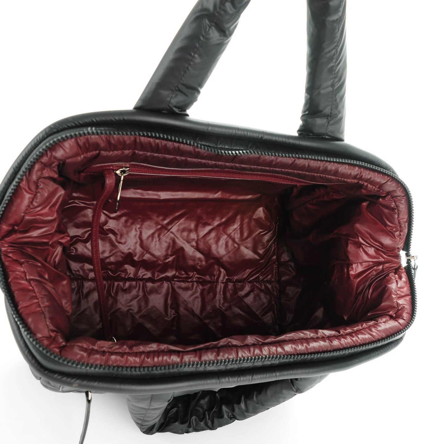 Nylon Quilted Coco Cocoon Bowler Black
