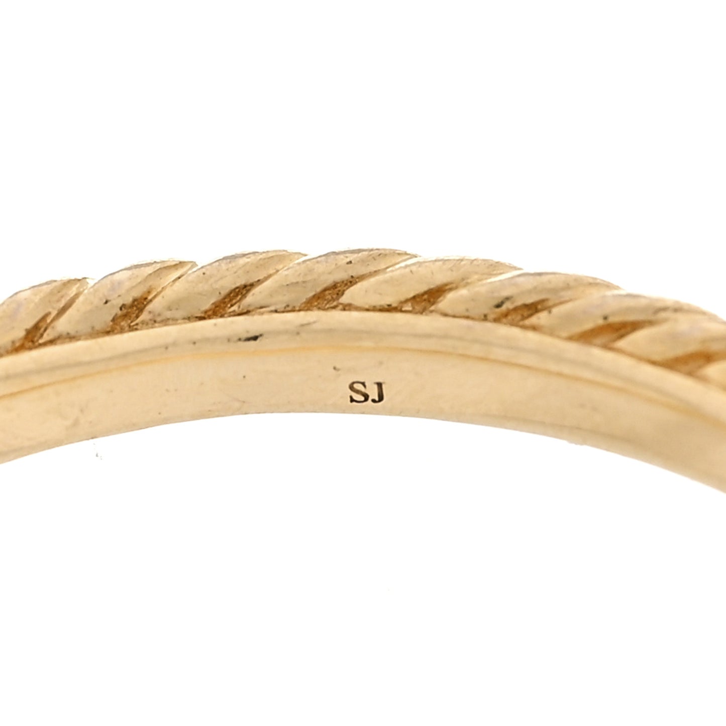 18K Yellow Gold 2mm Cable Classics Band Ring 55 7.25