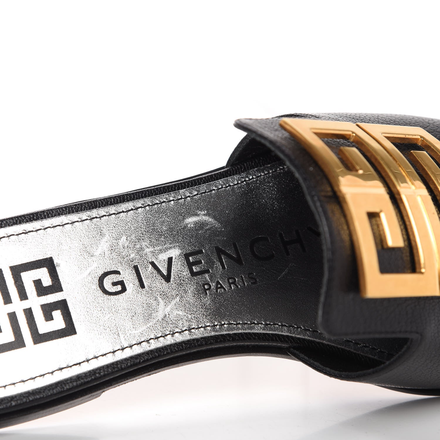 Givenchy Goatskin 4G Flat Sandals 35 Black 7 of 9