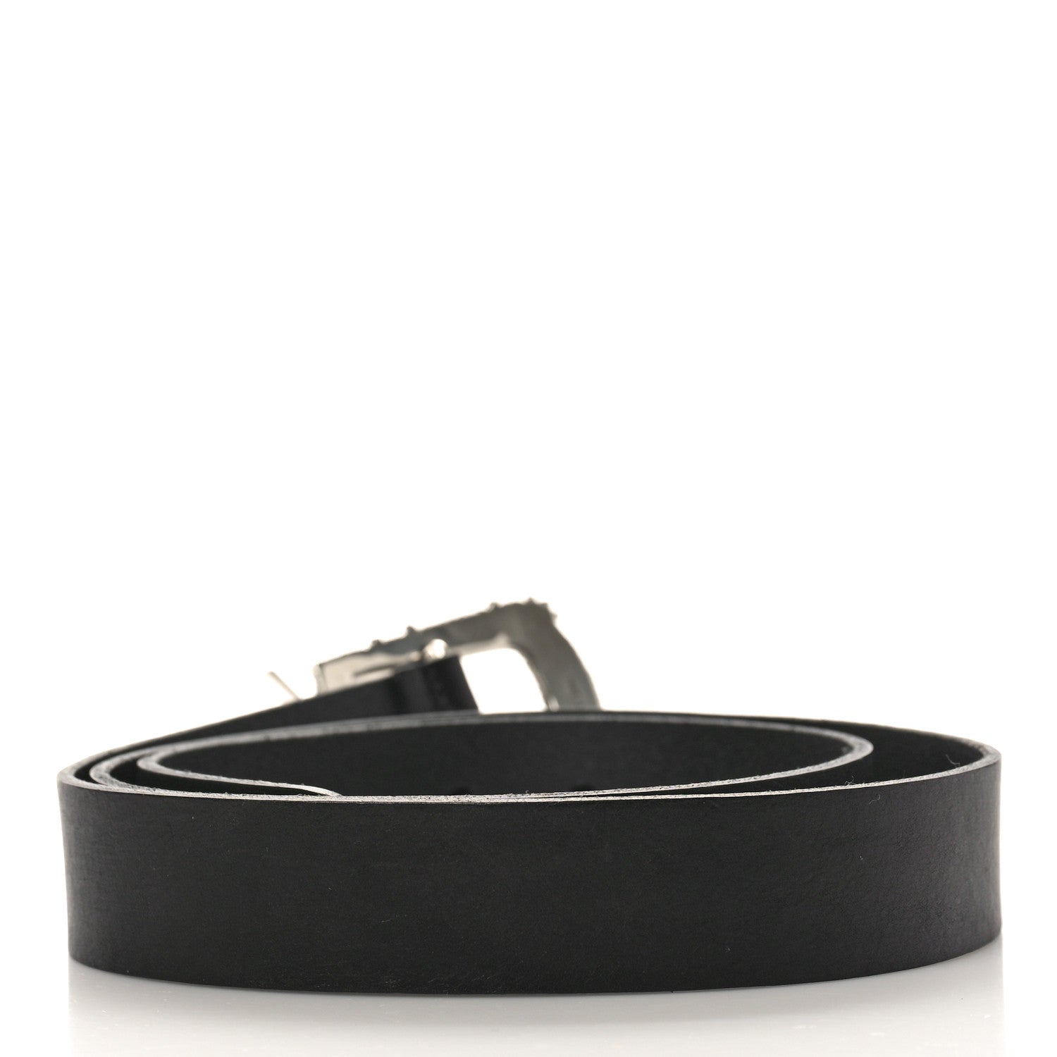 Saint Laurent Calfskin Monogram Cheyenne Belt 95 38 Black 2 of 5
