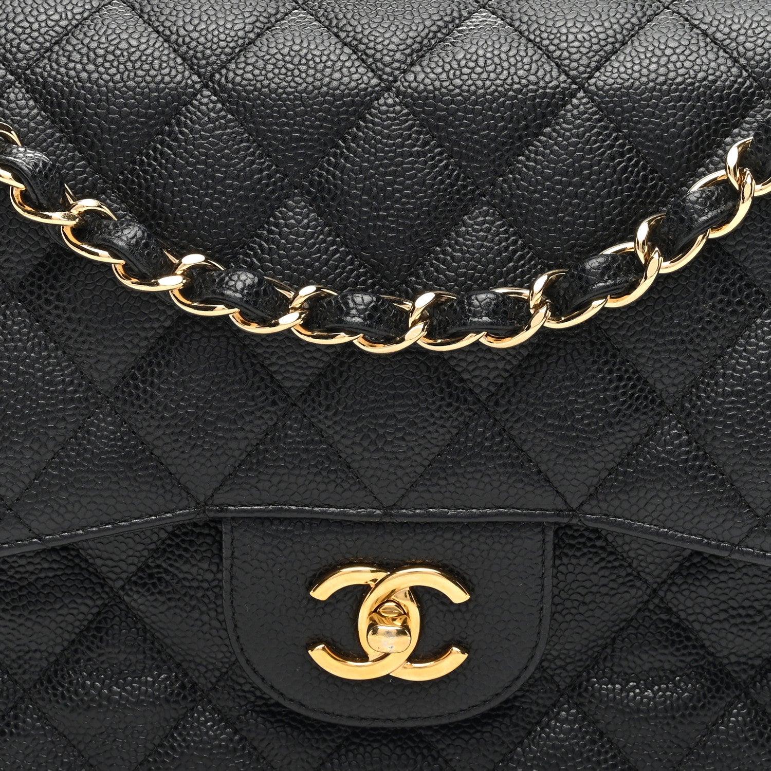 Chanel Caviar Quilted Jumbo Double Flap Black 8 of 11