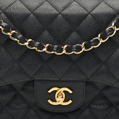 Chanel Caviar Quilted Jumbo Double Flap Black 8 of 11