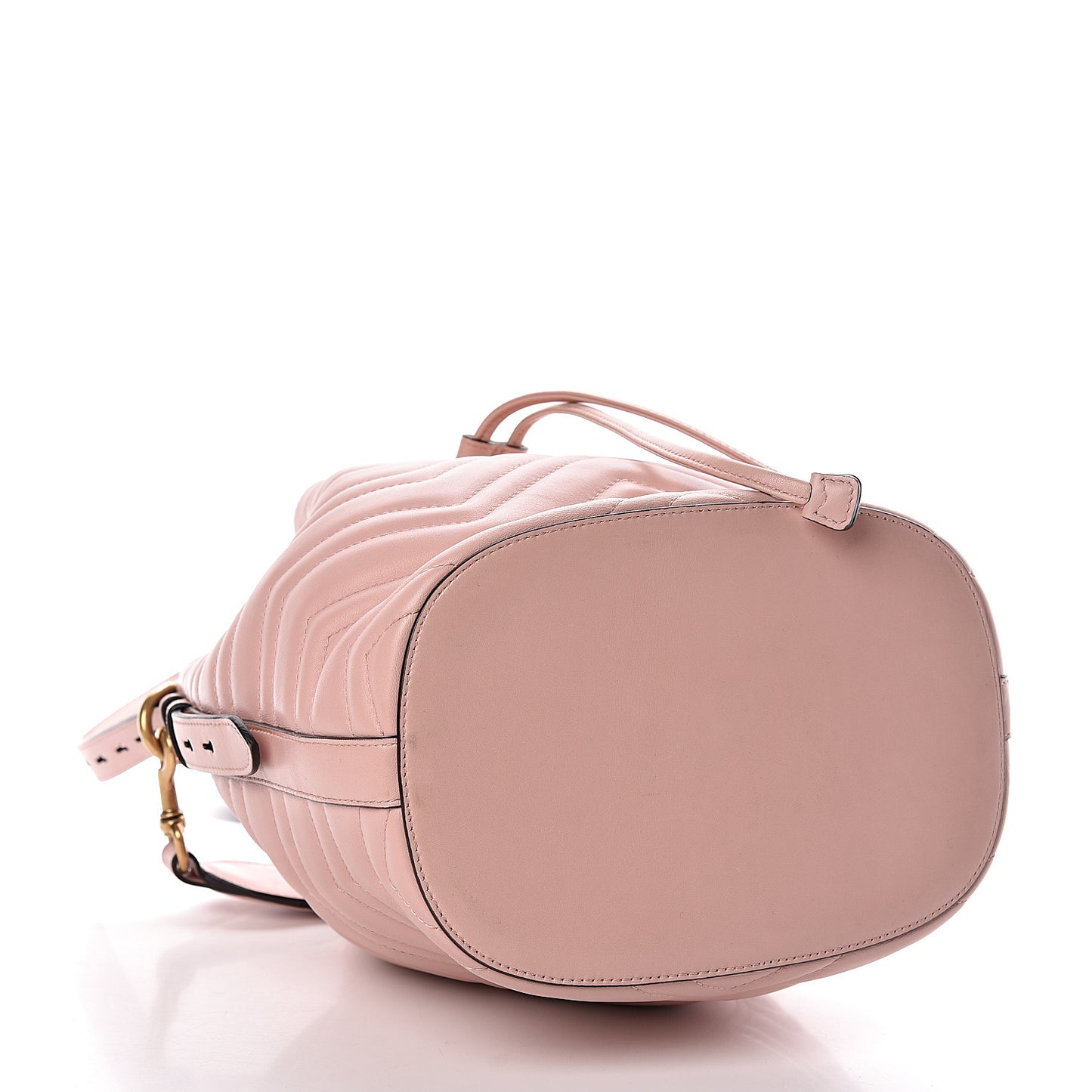 Calfskin Matelasse Sylvie Web GG Marmont Bucket Bag Perfect Pink