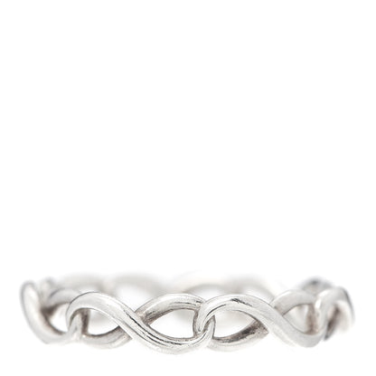 Tiffany Sterling Silver Narrow Infinity Band Ring 56 7.5 3 of 5