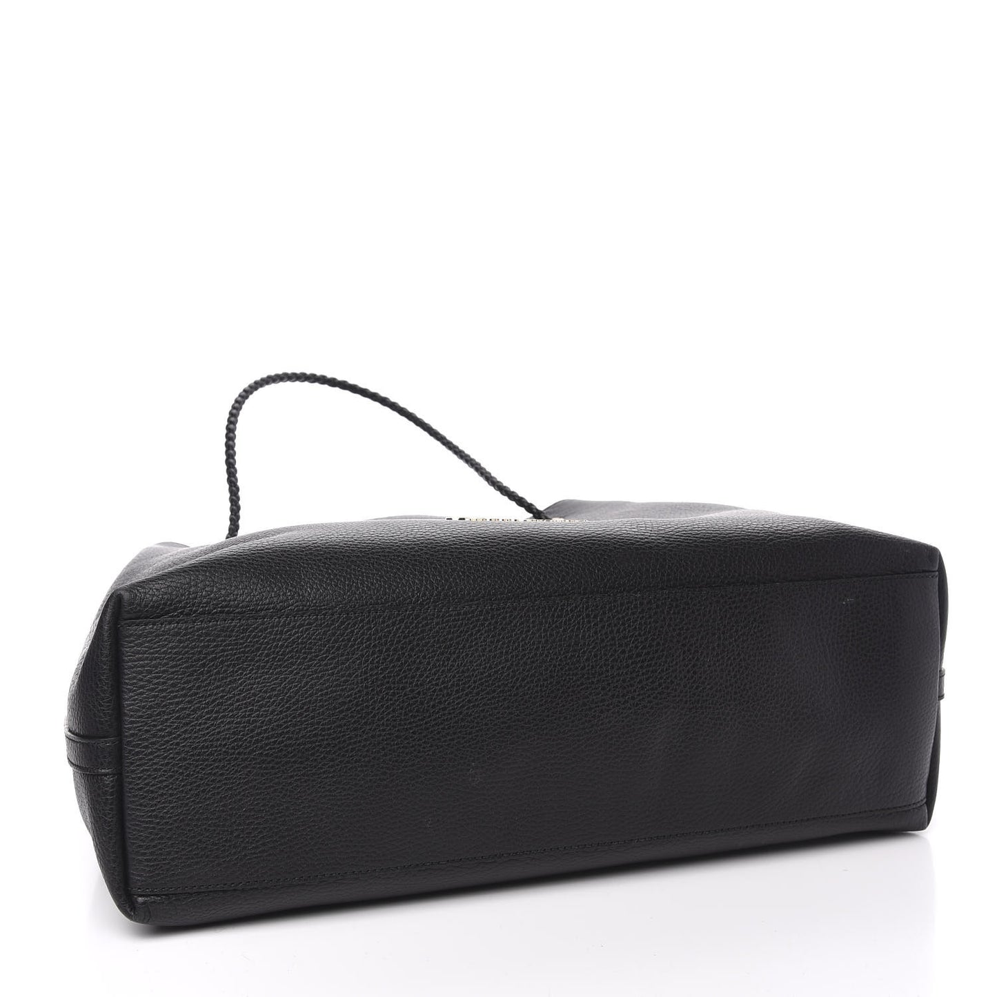 Calfskin Large Gifford Braided Handle Tote Black