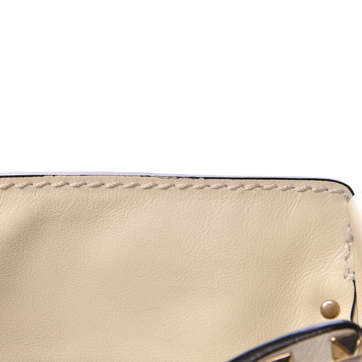 Valentino Garavani Vitello Large Rockstud All Over Flip-Lock Messenger Bag Light Ivory 8 of 12