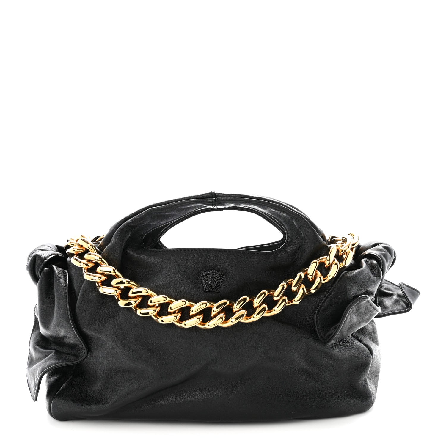 Versace Nappa Medusa Chain Shoulder Bag Black 1 of 9