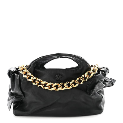 Versace Nappa Medusa Chain Shoulder Bag Black 1 of 9