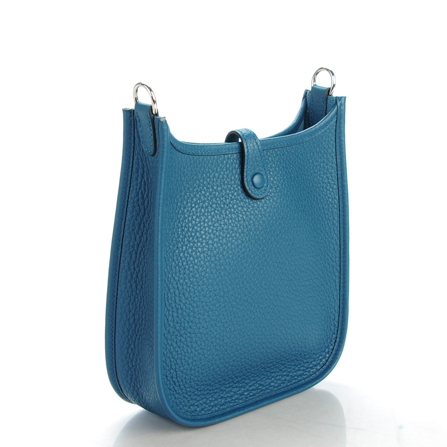 Hermes Taurillon Clemence Amazone Evelyne TPM Colvert Bleu Atoll 6 of 11