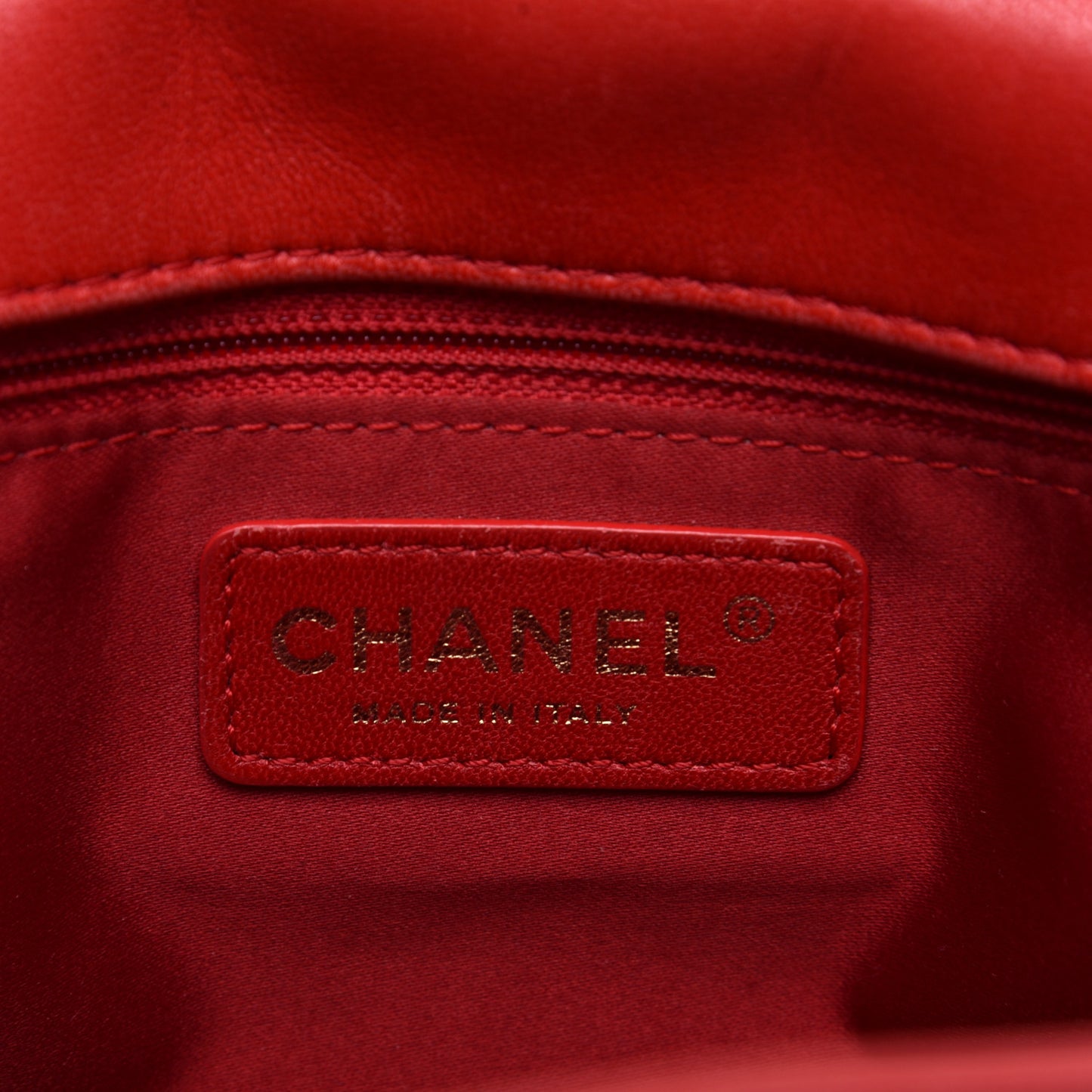 Lambskin Quilted Large Now and Forever Flap Red