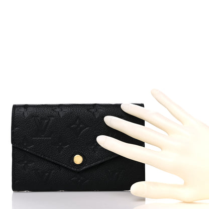Louis Vuitton Empreinte Compact Curieuse Wallet Black 2 of 9
