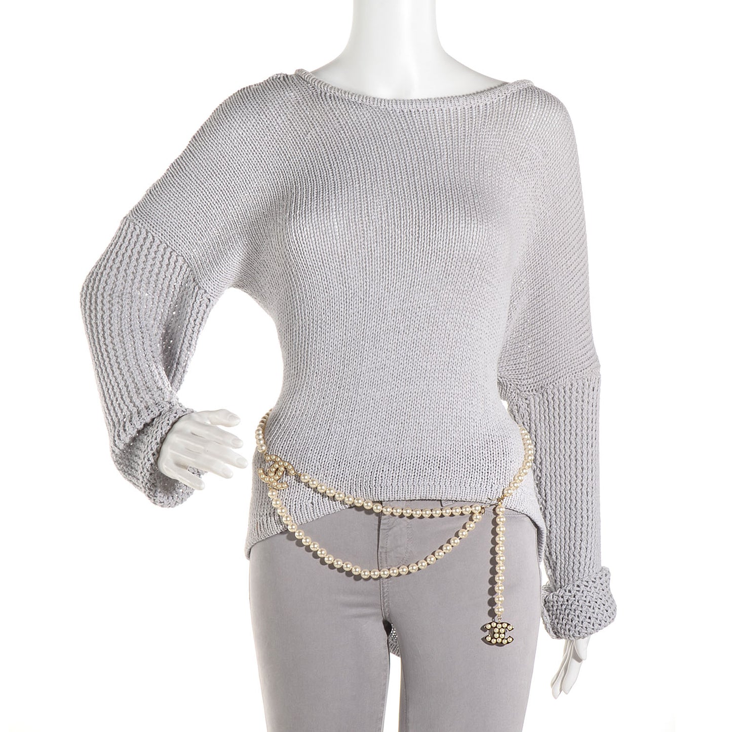 Pearl CC Double Strand Belt 85 Gold