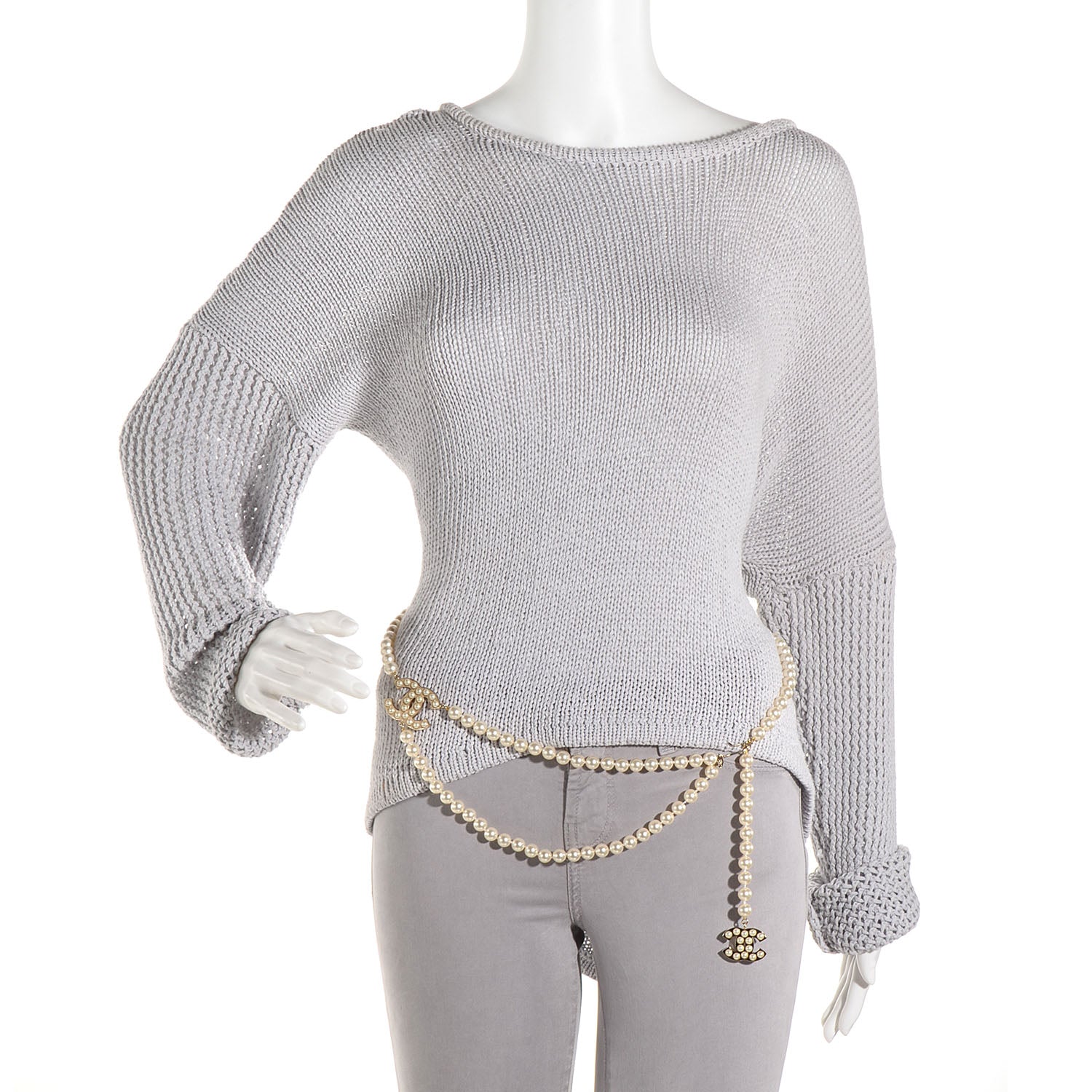 Chanel Pearl CC Double Strand Belt 85 Gold 2 of 6