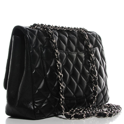 Chanel Lambskin Quilted Jumbo Single Flap Black 3 of 8