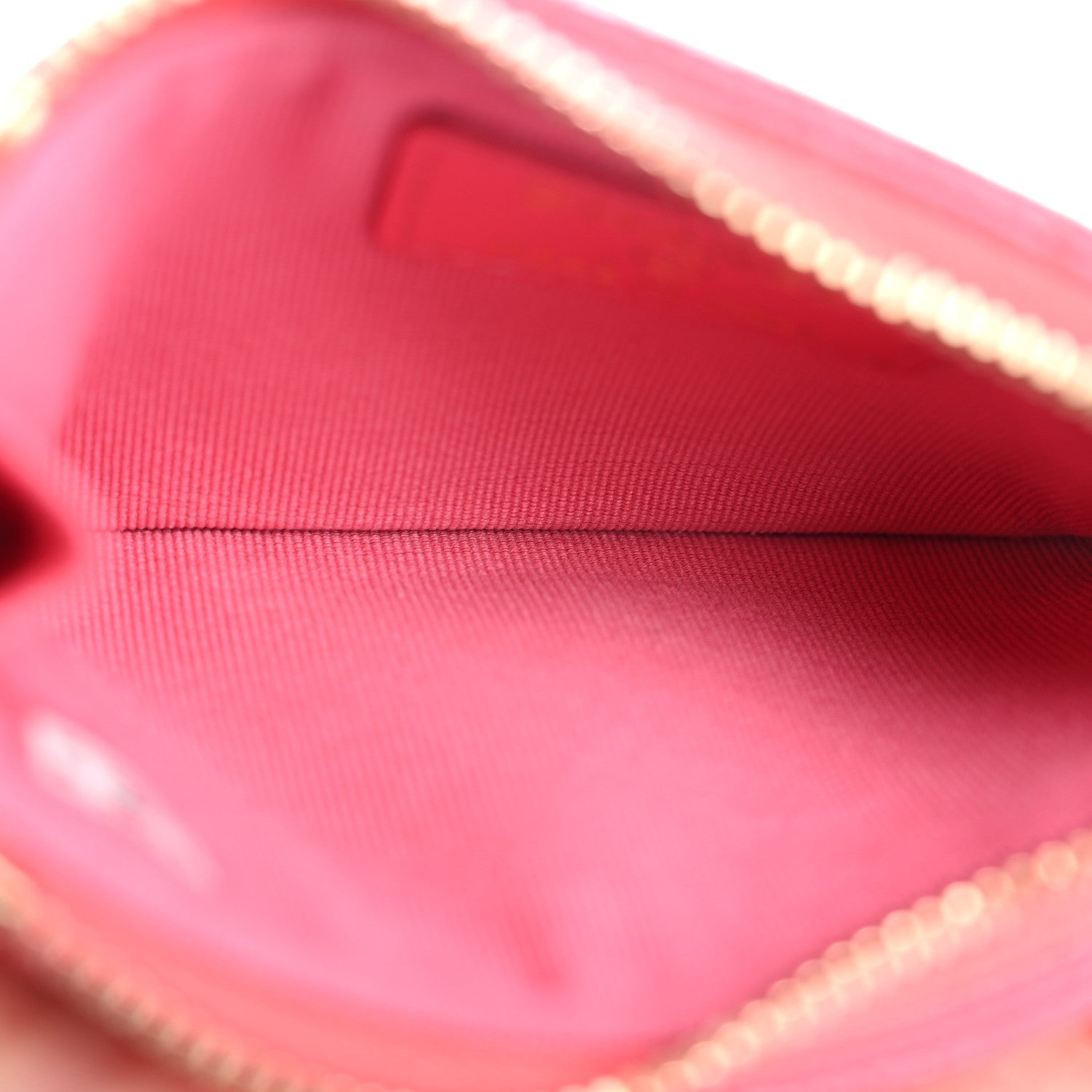 Chanel Caviar Quilted Flap Zip Card Holder Dark Pink 5 of 13