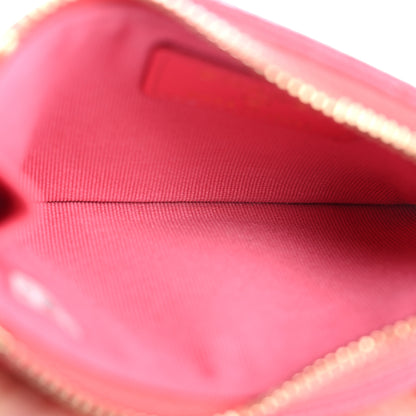 Chanel Caviar Quilted Flap Zip Card Holder Dark Pink 5 of 13