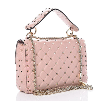Valentino Garavani Nappa Medium Rockstud Spike Shoulder Bag Water Rose 3 of 9