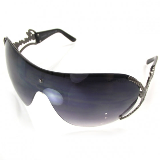 Chanel Crystal Script Sunglasses TDJ9308 Black 1 of 7